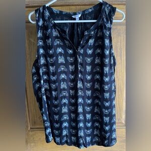 Sonoma Woman’s Sleeveless Butterfly Print Top XL